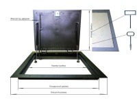 Напольный люк Стелс-У 800*1500п уголок утепленный схемы